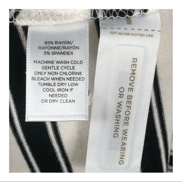 LOFT Striped Square Neck Dress, XS - Picture 7 of 8